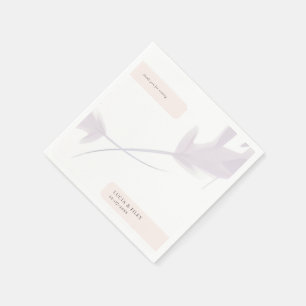 Servilleta De Papel Lavanda Violeta Moderna Y Boda De Color Peach