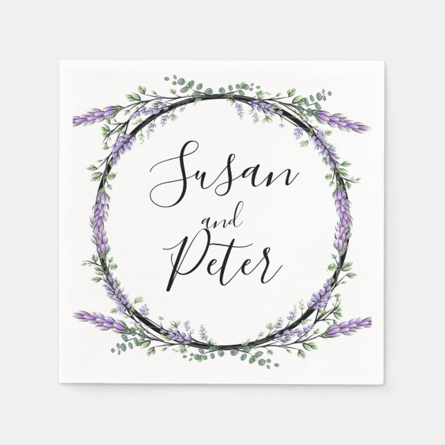 Servilleta De Papel Lavanda y Eucalipto (Anverso)