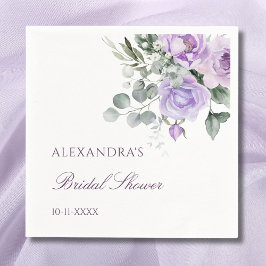 Servilleta De Papel Lavender acuarela Floral Peony Shower
