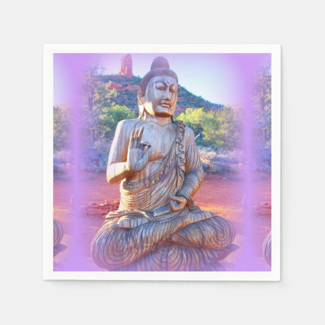 Servilleta De Papel lavender aura buddha (Anverso)