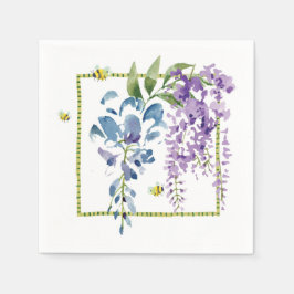 Servilleta De Papel Lavender Blue Wistful Wisteria acuarela