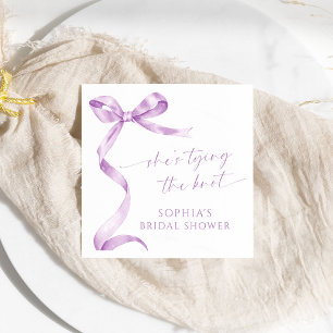 Servilleta De Papel Lavender Bow está atando la ducha nupcial