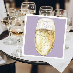 Servilleta De Papel Lavender Bridal Brunch & Bubbly Shower Coctel