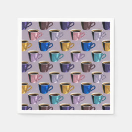 Servilleta De Papel Lavender Café Cups Napkins