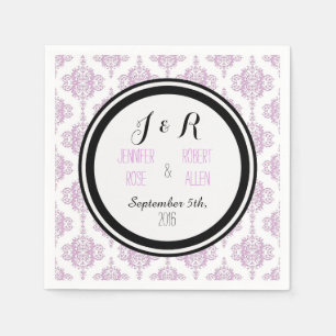 Servilleta De Papel Lavender Cuadros De Matrimonio Morado Floral