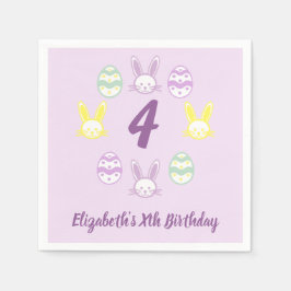 Servilleta De Papel Lavender Easter 4º cumpleaños