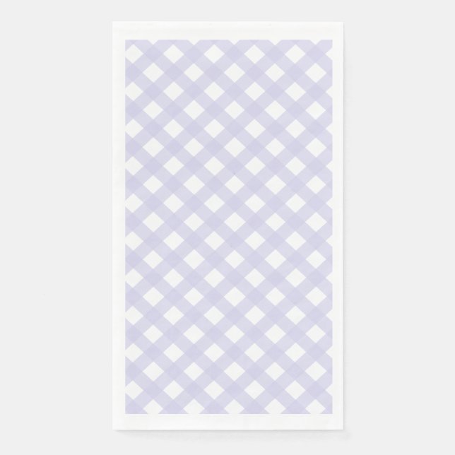 Servilleta De Papel Lavender Estilo País Gingham Patrones (Anverso)