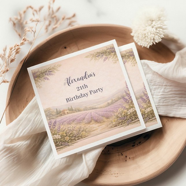 Servilleta De Papel Lavender Field Garden Birthday (Subido por el creador)