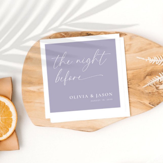 Servilleta De Papel Lavender La Noche Antes De La Cena Del Ensayo (Subido por el creador)