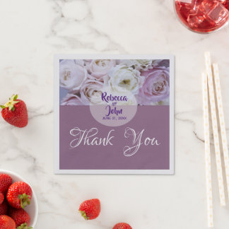 Servilleta De Papel Lavender Lilac Rosa floral Boda