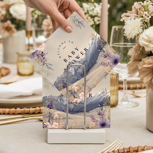 Servilleta De Papel Lavender Meadow Peaks Baby Shower (Subido por el creador)