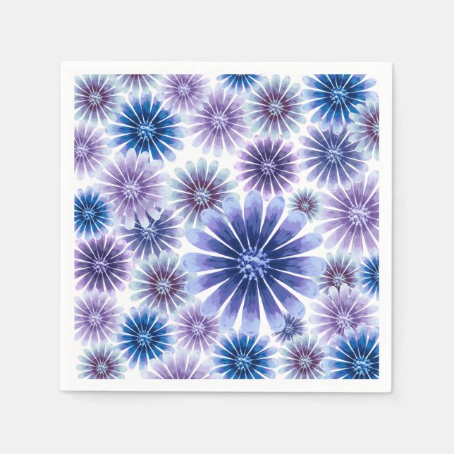 Servilleta De Papel Lavender Papel Floral Napkin (Anverso)