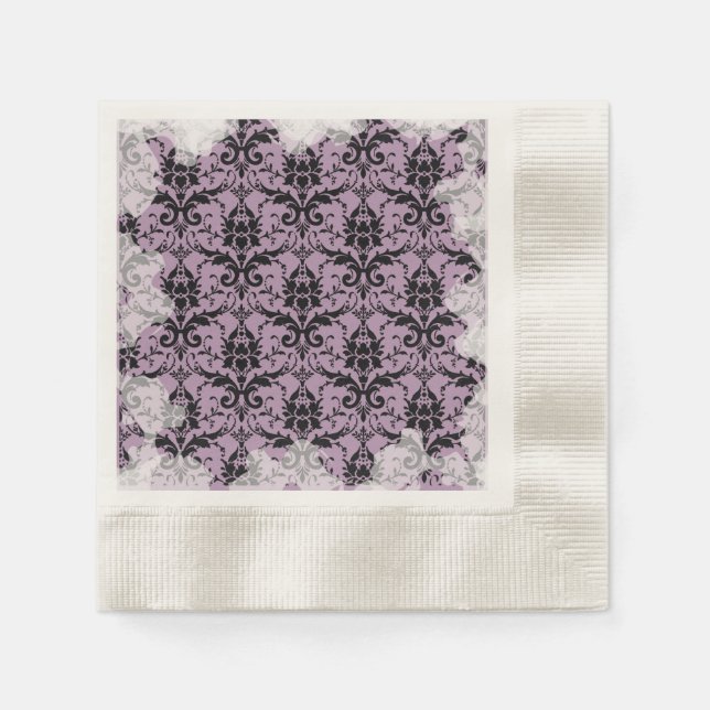 Servilleta De Papel Lavender Pastel Suave Grunge Tea Fiestas (Anverso)
