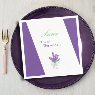 Servilleta De Papel Lavender Purple Baby Shower