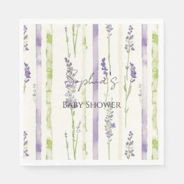 Servilleta De Papel Lavender Stripes Floral