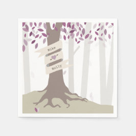 Servilleta De Papel Lavender Woodland Boda Napkins