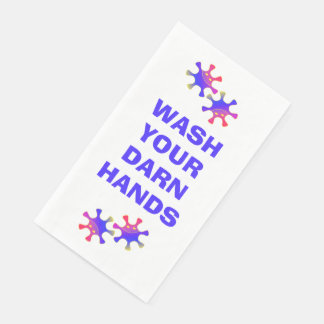 Servilleta De Papel Lávese las manos oscuras Funny Personalizado Germ 