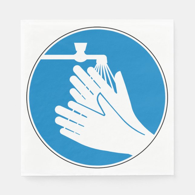 Servilleta De Papel Lávese las manos (Salud y Seguridad) (Higiene) (Anverso)
