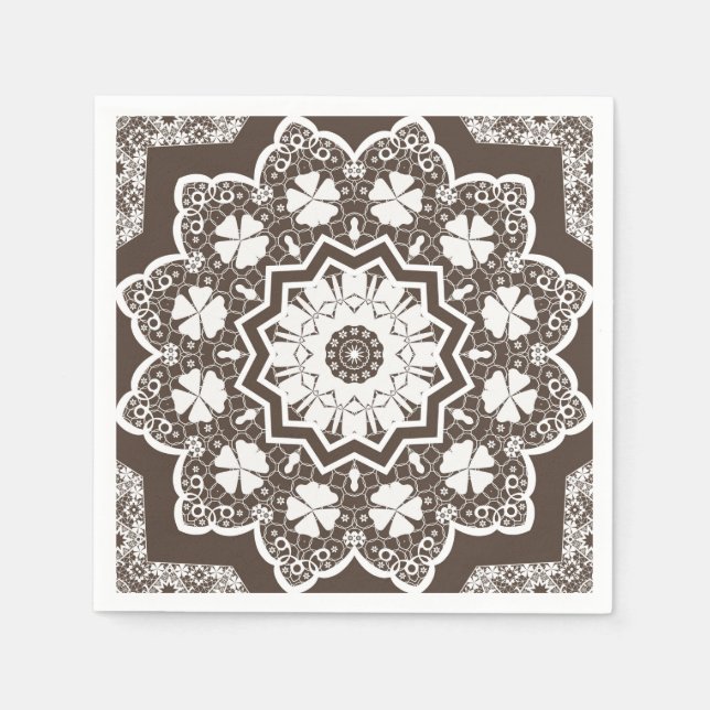 Servilleta De Papel Lazo blanco (Anverso)
