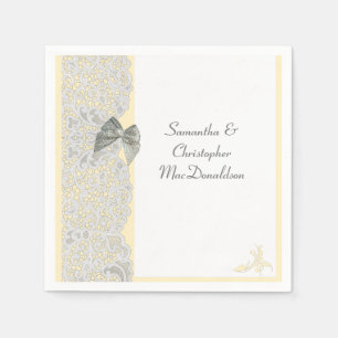 Servilleta De Papel Lazo blanco cualquier color boda tradicional