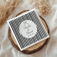 Lazo Chic Minimalista de Raya Negro Blanco