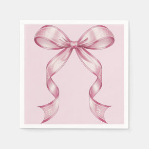Servilleta De Papel Lazo Coquette Rosa Sparkle 1st