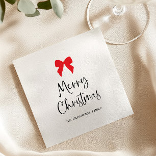 Servilleta De Papel Lazo de cualquier color Alegre y chic Merry Chri
