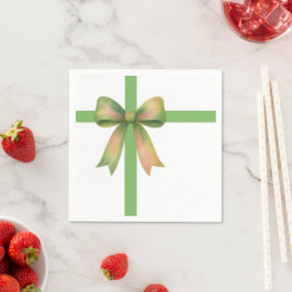 Servilleta De Papel Lazo de regalo elegante: diseño moderno de Navidad
