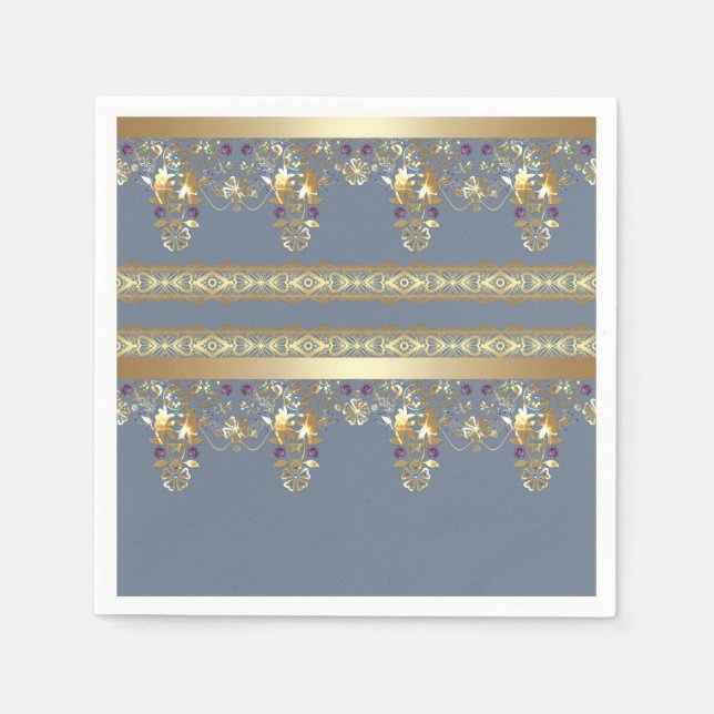 Servilleta De Papel Lazo dorado (Anverso)