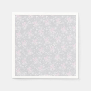 Servilleta De Papel Lazo rosa transparente coqueto y jardín de rosas
