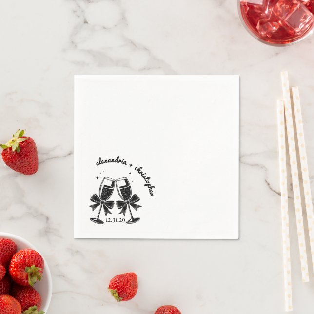 Servilleta De Papel Lazos de Champán (In situ)