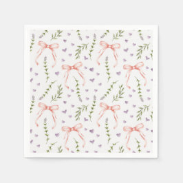 Servilleta De Papel Lazos rosados 