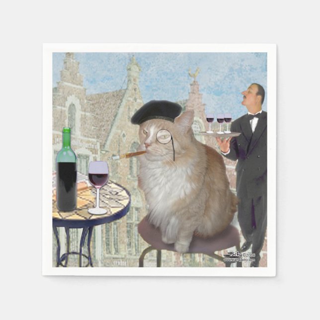 Servilleta De Papel Le Cat du Cafe (Anverso)