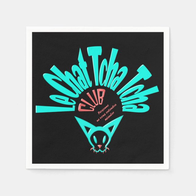 Servilleta De Papel Le club Chat Tcha Tcha (Anverso)