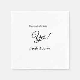 Servilleta De Papel Le preguntó que sí, compromiso simple y mínimo