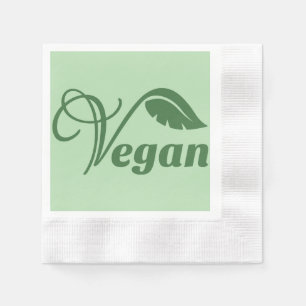 Servilleta De Papel Leaf del logotipo vegan