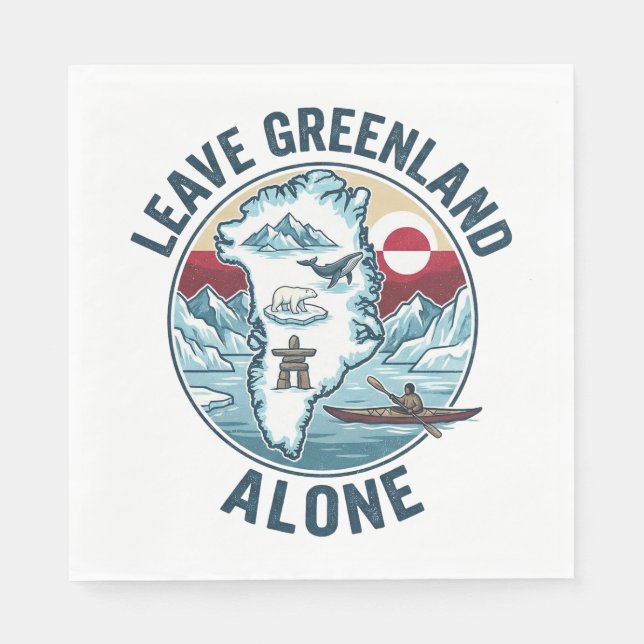 Servilleta De Papel Leave Greenland Alone (Anverso)