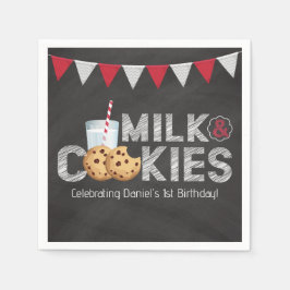 Servilleta De Papel Leche de pizarra vintage y toallas de cumpleaños