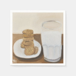 Servilleta De Papel Leche y cookies