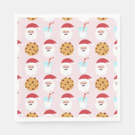 Servilleta De Papel Leche y galletas de papel rosa