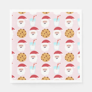 Servilleta De Papel Leche y galletas de papel rosa
