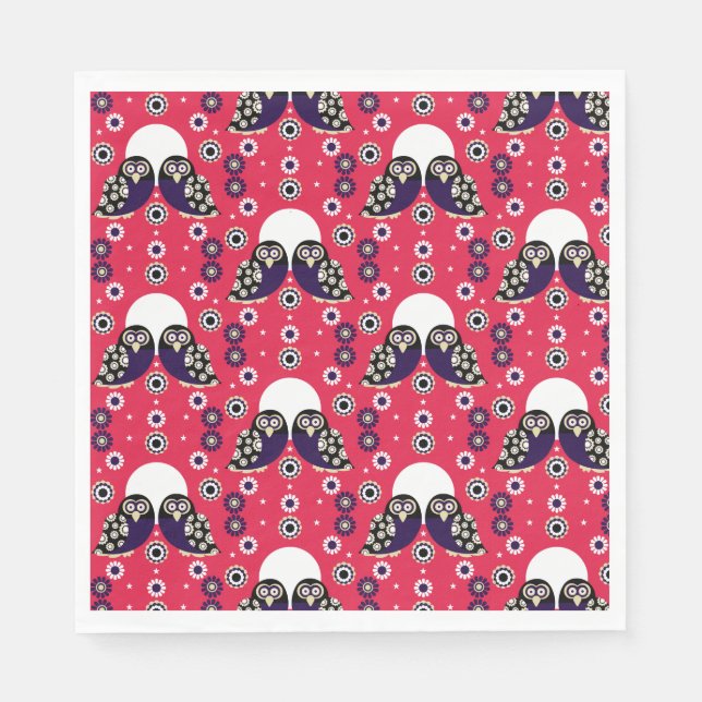 Servilleta De Papel Lechuza de Arte Popular (Anverso)