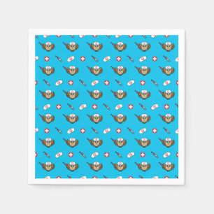 Servilleta De Papel Lechuza de enfermera con Personalizado de jeringas
