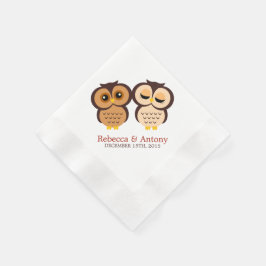 Servilleta De Papel Lechuzas de bodas de otoño
