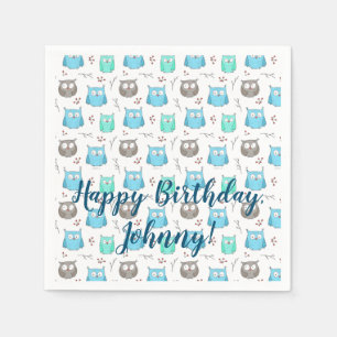 Servilleta De Papel Lechuzas y toallas de patrón de ramas