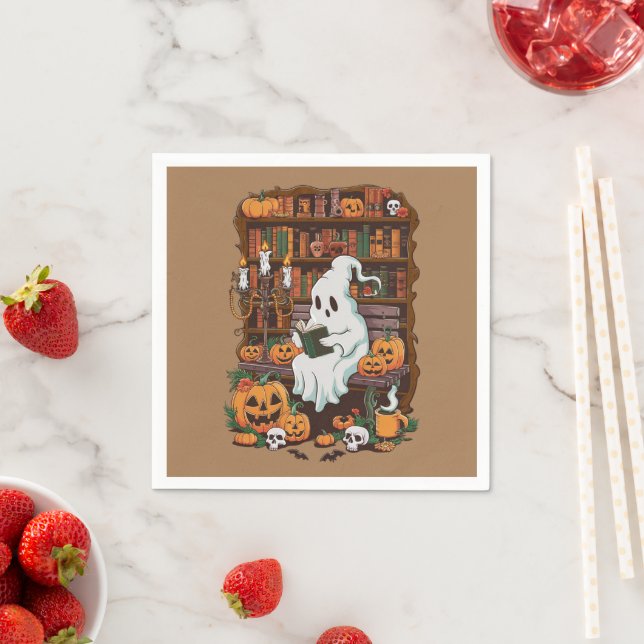 Servilleta De Papel Lector de libros fantasma leyendo lector de regalo (In situ)