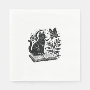 Servilleta De Papel Lectores de libros para gatos Bookwors Booknerds H