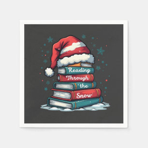 Servilleta De Papel Lectura a través de la nieve Lectura Navidad Amant