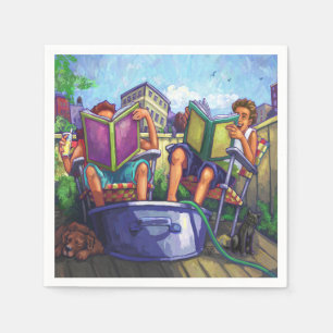 Servilleta De Papel Lectura en verano