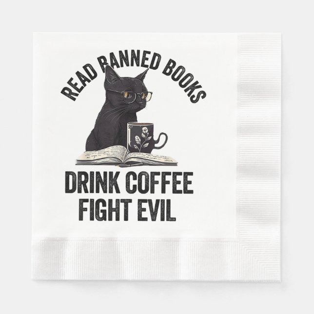 Servilleta De Papel Leí Libros Prohibidos Mucho LibroWorm Amor Prohibi (Anverso)